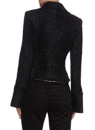 Back View - Click To Enlarge - ALEXANDER WANG - Chain trim glitter tweed jacket