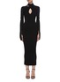 Main View - Click To Enlarge - ALEXANDER WANG - Chain embellished turtleneck long sleeve midi dress