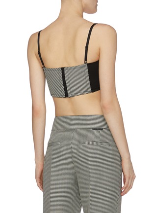 Back View - Click To Enlarge - ALEXANDER WANG - Contrast panel houndstooth corset bra