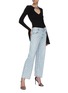 Figure View - Click To Enlarge - ALEXANDER WANG - Logo print mid rise jeans