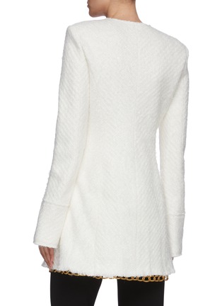 Back View - Click To Enlarge - ALEXANDER WANG - Chain trim glitter tweed cardigan
