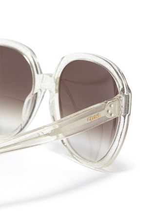 Detail View - Click To Enlarge - CELINE - Oversized round clear acetate frame sunglasses