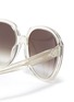 Detail View - Click To Enlarge - CELINE - Oversized round clear acetate frame sunglasses