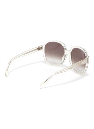 Figure View - Click To Enlarge - CELINE - Oversized round clear acetate frame sunglasses