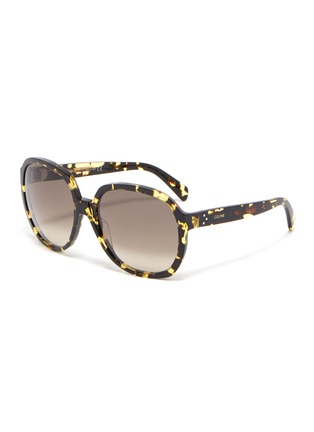 Main View - Click To Enlarge - CELINE - Oversized round acetate frame sunglasses