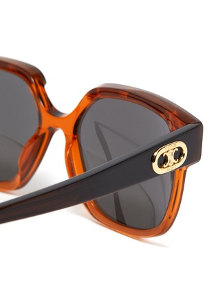 Detail View - Click To Enlarge - CELINE - 'Triomphe' square acetate frame sunglasses