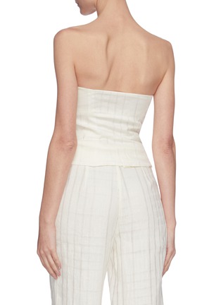 Back View - Click To Enlarge - CULT GAIA - Tiff' sleeveless grid linen top
