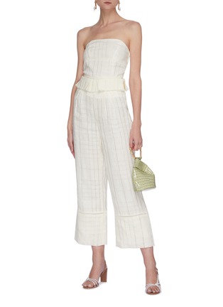 Figure View - Click To Enlarge - CULT GAIA - Tiff' sleeveless grid linen top
