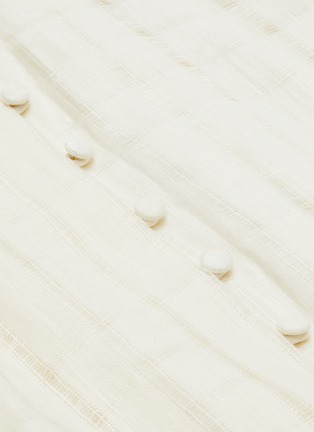 Detail View - Click To Enlarge - CULT GAIA - Williow' puff sleeve grid linen midi dress