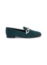 Main View - Click To Enlarge - STELLA LUNA - Crystal chain detail suede loafers
