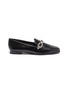 Main View - Click To Enlarge - STELLA LUNA - Crystal chain detail leather loafers