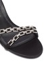 Detail View - Click To Enlarge - STELLA LUNA - Crystal chain detail heeled sandals