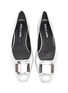 Detail View - Click To Enlarge - STELLA LUNA - Folded square buckle leather ballerina flats