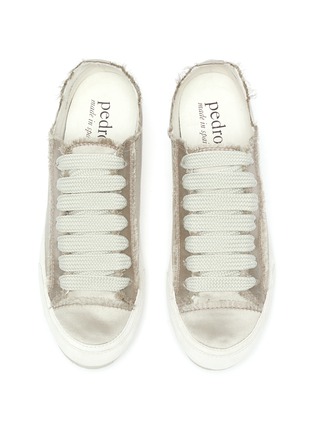 Detail View - Click To Enlarge - PEDRO GARCIA  - Parson' frayed lace-up sneakers