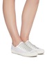 Figure View - Click To Enlarge - PEDRO GARCIA  - 'Parson' frayed lace-up sneakers