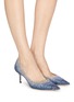 Figure View - Click To Enlarge - JIMMY CHOO - 'Love 65' gradient glitter pumps