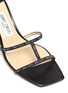 Detail View - Click To Enlarge - JIMMY CHOO - 'Ria 65' logo strap open toe nappa leather heeled sandals