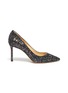 Main View - Click To Enlarge - JIMMY CHOO - 'Romy 85' point toe coarse glitter pumps