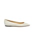 Main View - Click To Enlarge - JIMMY CHOO - 'Romy' point toe chevron embossed patent leather skimmer flats