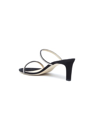  - JIMMY CHOO - Brea 65 crystal embellished strap suede heeled sandals