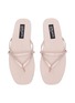 Detail View - Click To Enlarge - PEDRO GARCIA  - Bindy grosgrain crystal embellished flat thong sandals