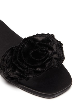 Detail View - Click To Enlarge - PEDRO GARCIA  - Bonta rose band satin flat sandals