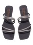 Detail View - Click To Enlarge - PEDRO GARCIA  - Kalene asymmetric crystal embellished strap sandals