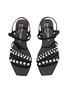Detail View - Click To Enlarge - PEDRO GARCIA  - Veliza pearl embellished square toe flat sandals
