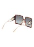 Figure View - Click To Enlarge - DIOR - '30Montaigne' square tortoiseshell effect acetate frame sunglasses