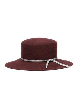 Main View - Click To Enlarge - MAISON MICHEL - 'New Kendall' logo ribbon rabbit felt hat