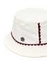 Detail View - Click To Enlarge - MAISON MICHEL - 'Jason' scallop trim corduroy bucket hat