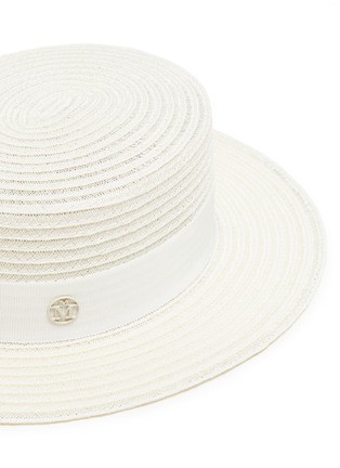 Detail View - Click To Enlarge - MAISON MICHEL - Kiki ribbon straw hat