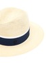 Detail View - Click To Enlarge - MAISON MICHEL - Henrietta contrast ribbon straw fedora hat