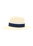 Main View - Click To Enlarge - MAISON MICHEL - Henrietta contrast ribbon straw fedora hat