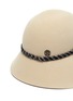 Detail View - Click To Enlarge - MAISON MICHEL - Julianne band asymmetrical brim felt bucket hat