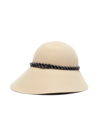 Figure View - Click To Enlarge - MAISON MICHEL - Julianne band asymmetrical brim felt bucket hat
