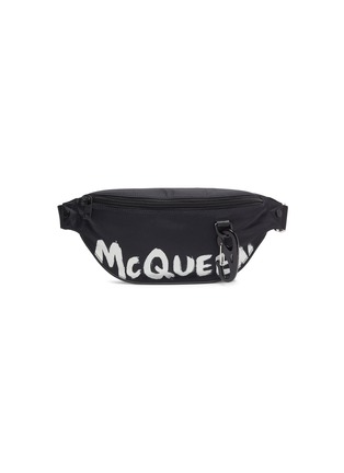 Main View - Click To Enlarge - ALEXANDER MCQUEEN - Graffiti zip leather waistbag