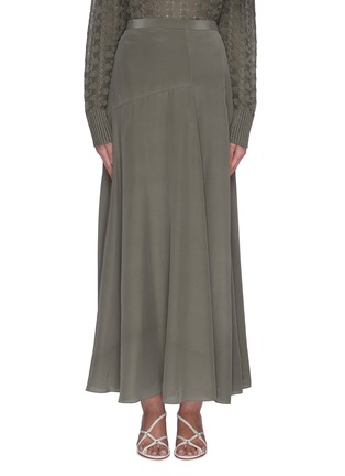 Main View - Click To Enlarge - THEORY - Asymmetric drape sandwashed silk skirt