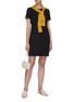 Figure View - Click To Enlarge - THEORY - Traceable darted wool blend dress