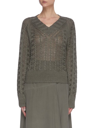 Main View - Click To Enlarge - THEORY - Cord knit sweater