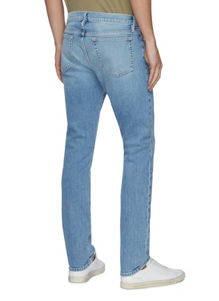 Back View - Click To Enlarge - FRAME - L'Homme mid wash whiskering jeans