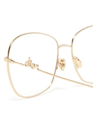 Detail View - Click To Enlarge - DIOR - 'Diorsignature03' round metal frame optical glasses