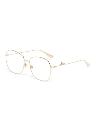 Main View - Click To Enlarge - DIOR - 'Diorsignature03' round metal frame optical glasses