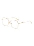 Main View - Click To Enlarge - DIOR - 'Diorsignature03' round metal frame optical glasses