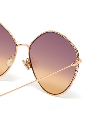 Detail View - Click To Enlarge - DIOR - DiorSociety4 angular metal frame gradient sunglasses
