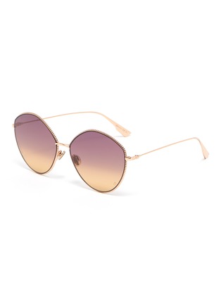 Main View - Click To Enlarge - DIOR - DiorSociety4 angular metal frame gradient sunglasses