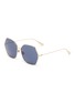 Main View - Click To Enlarge - DIOR - DiorStellaire8 angular metal frame sunglasses