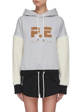 Main View - Click To Enlarge - P.E NATION - Cross Limits logo embroidered hoodie