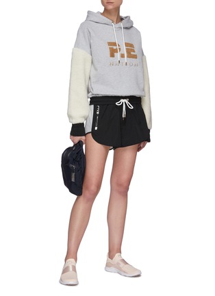 Figure View - Click To Enlarge - P.E NATION - Cross Limits logo embroidered hoodie