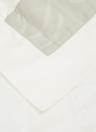 Detail View - Click To Enlarge - FRETTE - Ribbon Bordo standard sham – Celadon